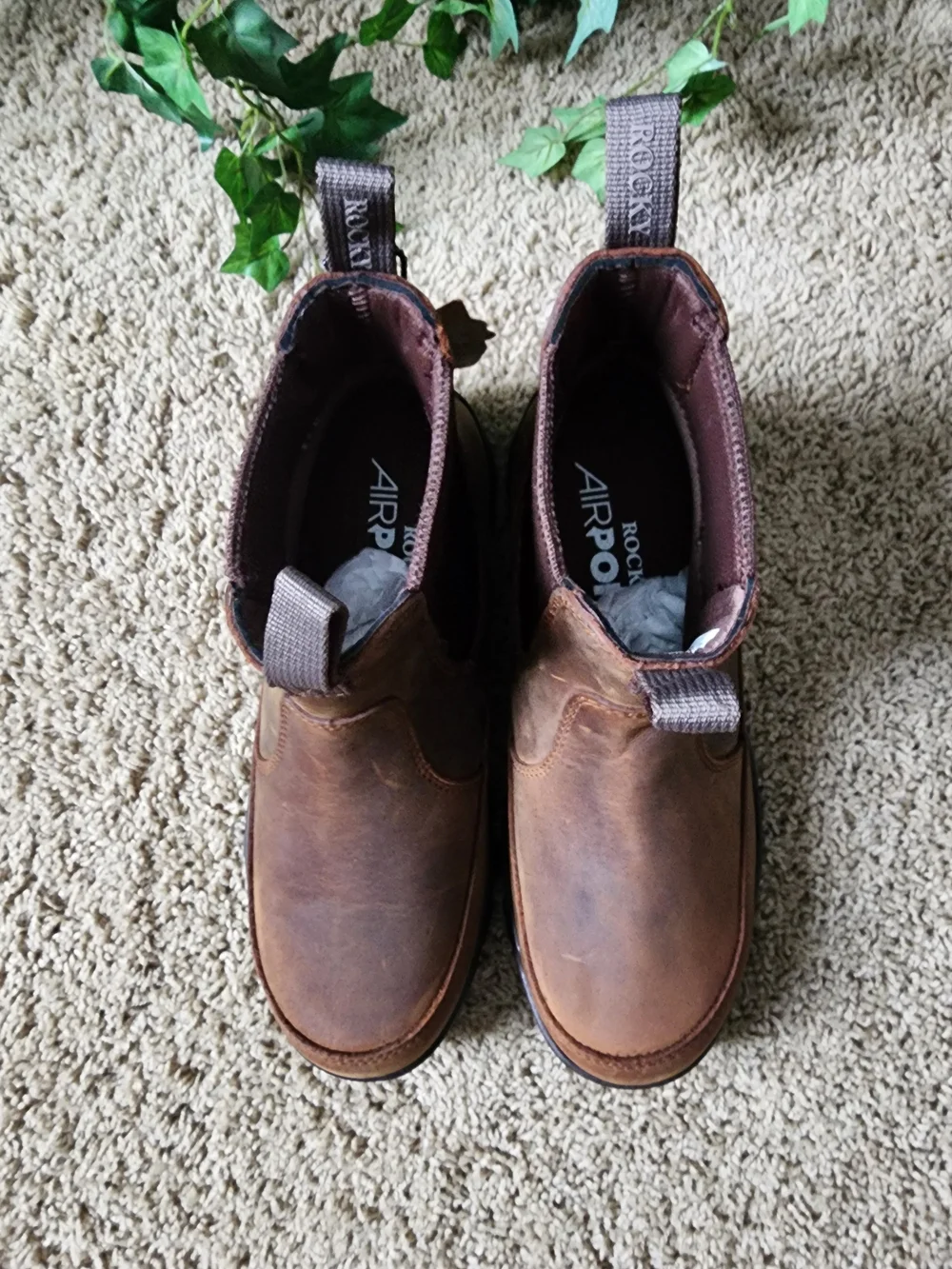 Rocky Brown Leather Chukka Work Boots